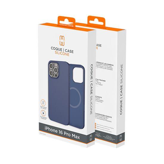 Coque silicone MagSafe iPhone 16 Pro Max - Bleu-3